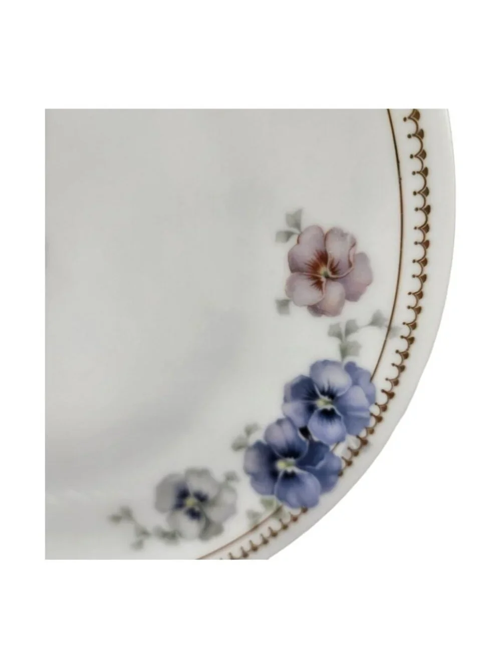 Vintage Thomas Sevres Bavaria Hand Painted Cabinet Plate Pansies 8 1/2